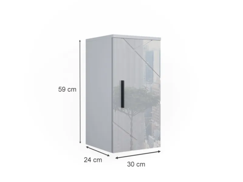 Vicco Badschrank Irma Hochglanz 30 x 59 cm