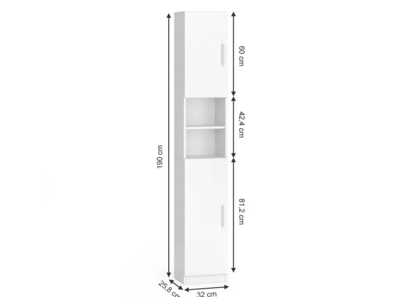 Vicco Badschrank Luis 32 x 190 cm