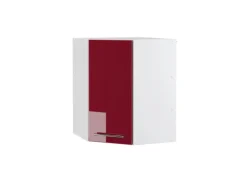 Vicco Eckhängeschrank Fame-Line Küchen-Eckschrank Bordeaux Hochglanz/Weiß 57 cm