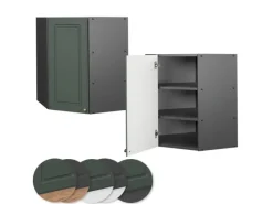 Vicco Eckhängeschrank Fame-Line Küchen-Eckschrank Grün-Gold Landhaus/Anthrazit 57 cm
