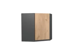 Vicco Eckhängeschrank R-Line Küchen-Eckschrank Goldkraft /Anthrazit 57 cm J-Shape