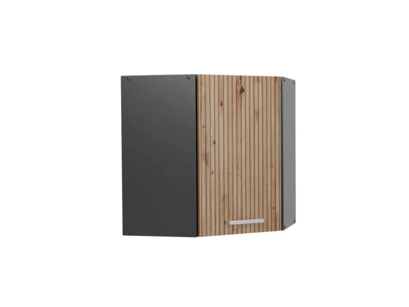 Vicco Eckhängeschrank R-Line Küchen-Eckschrank Artisan-Eiche/Anthrazit 57 cm