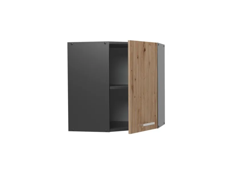 Vicco Eckhängeschrank R-Line Küchen-Eckschrank Artisan-Eiche/Anthrazit 57 cm