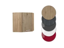 Vicco Eckhängeschrank R-Line Küchen-Eckschrank Artisan-Eiche/Goldkraft Eiche 57 cm