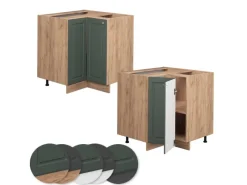 Vicco Eckunterschrank Fame-Line Grün-Gold Landhaus/Goldkraft Eiche 81 cm ohne Arbeitsplatte