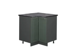 Vicco Eckunterschrank Fame-Line Grün-Gold Landhaus/Anthrazit 81 cm AP Anthrazit