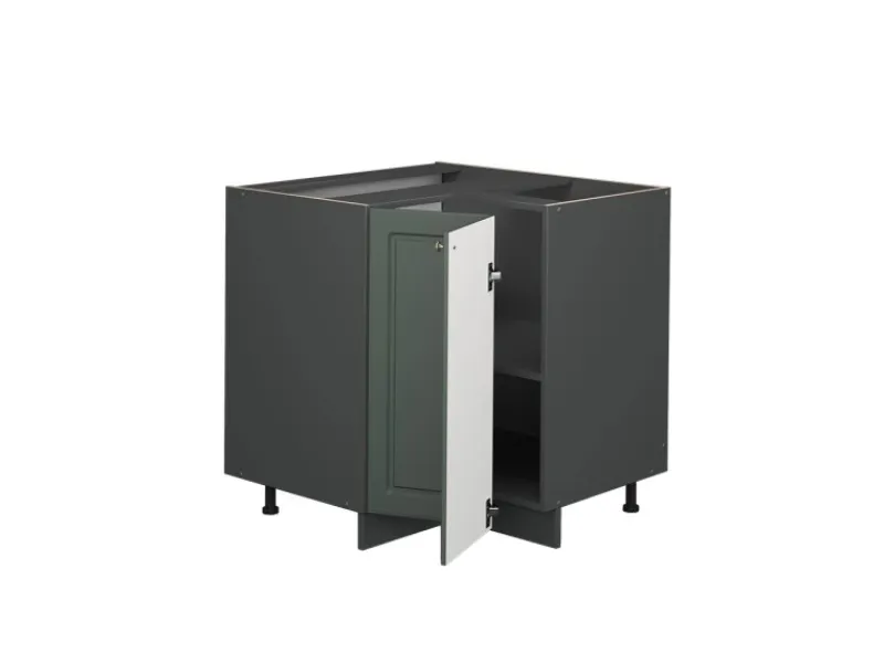 Vicco Eckunterschrank Fame-Line Grün-Gold Landhaus/Anthrazit 81 cm AP Anthrazit