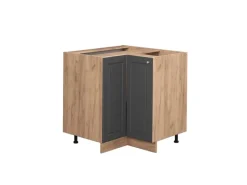 Vicco Eckunterschrank Fame-Line -Gold/Goldkraft Eiche 81 cm ohne Arbeitsplatte