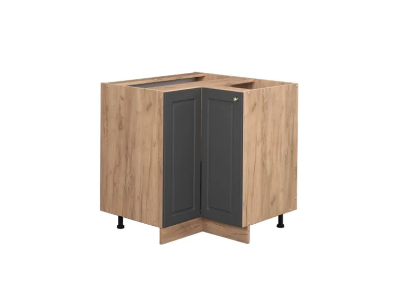 Vicco Eckunterschrank Fame-Line -Gold/Goldkraft Eiche 81 cm ohne Arbeitsplatte