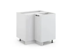 Clearance Vicco Eckunterschrank Fame-Line Landhaus/ 81 cm ohne Arbeitsplatte Weiß