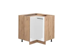 Vicco Eckunterschrank Fame-Line Hochglanz/Goldkraft Eiche 81 cm ohne Arbeitsplatte