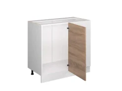 Discount Vicco Eckunterschrank R-Line Küchen Eckschrank Sonoma/Weiß 86 cm ohne Arbeitsplatte Sonoma Eiche
