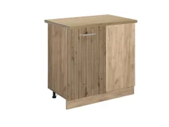 Vicco Eckunterschrank R-Line Artisan-Eiche/Goldkraft Eiche 86 cm AP Eiche