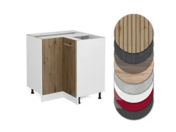 Vicco Eckunterschrank R-Line Artisan-Eiche/Weiß 76 cm ohne Arbeitsplatte