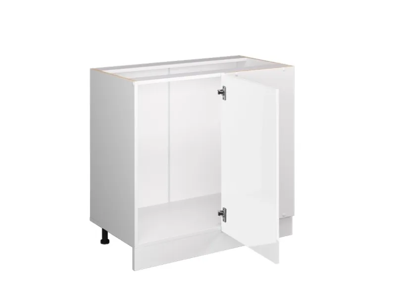 Discount Vicco Eckunterschrank R-Line Hochglanz/ 86 cm ohne Arbeitsplatte Weiß
