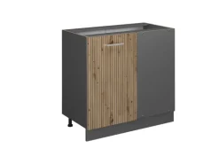 Vicco Eckunterschrank R-Line Artisan-Eiche/Anthrazit 86 cm ohne Arbeitsplatte