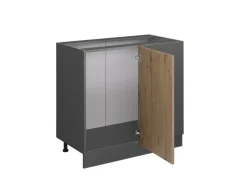 Vicco Eckunterschrank R-Line Artisan-Eiche/Anthrazit 86 cm ohne Arbeitsplatte