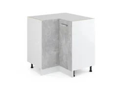 Online Vicco Eckunterschrank R-Line Küchen Eckschrank /Weiß 76 cm ohne Arbeitsplatte Beton