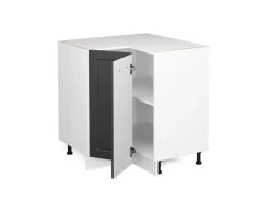Vicco Eckunterschrank R-Line Anthrazit Landhaus/Weiß 76 cm ohne Arbeitsplatte