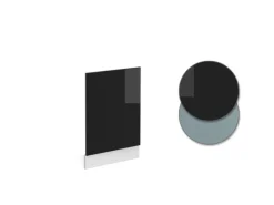 Vicco Frontblende R-Line Schwarz Hochglanz/Weiß 45 cm ohne Arbeitsplatte