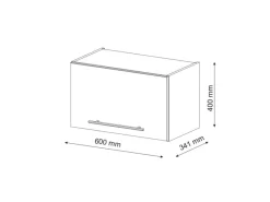 Vicco Hängeschrank Fame-Line Grün-Gold Landhaus/Anthrazit 60 cm Flach