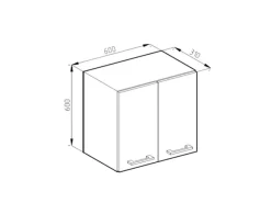 Sale Vicco Hängeschrank R-Line Hängender Küchenschrank Landhaus/ 60 cm Weiß