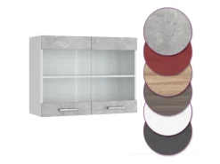 Vicco Küchenglasschrank R-Line Glashängeschrank /Weiß 80 cm Beton