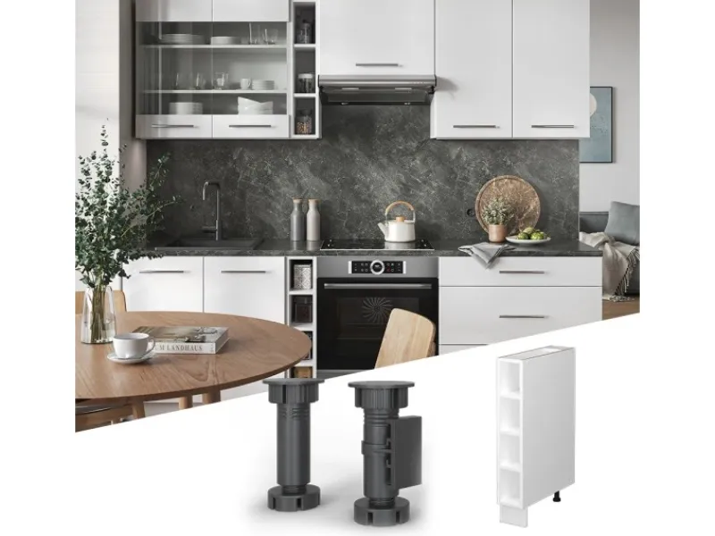 Discount Vicco Küchenregal Fame-Line Offener Küchenschrank / 15 cm ohne Arbeitsplatte Weiß