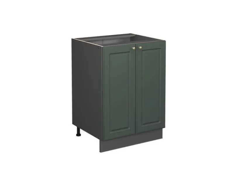 Vicco Küchenunterschrank Fame-Line Grün-Gold Landhaus/Anthrazit 60 cm ohne Arbeitsplatte