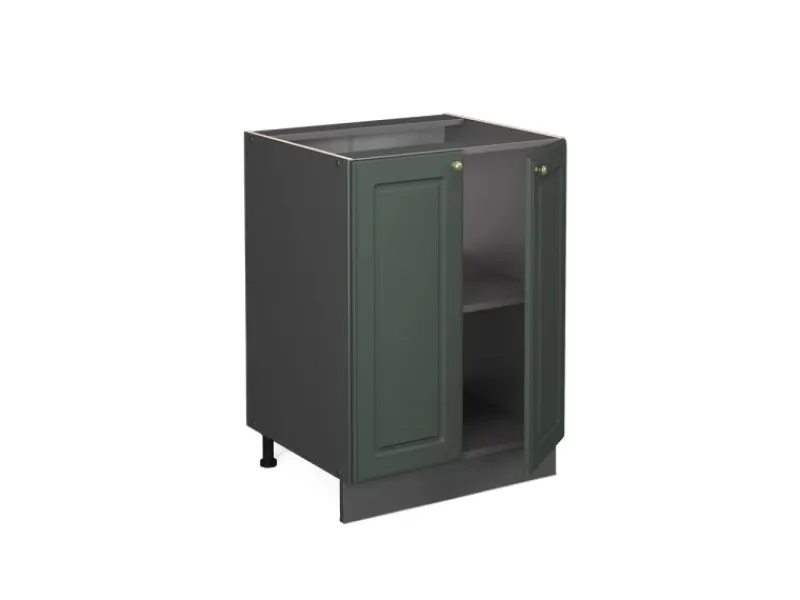 Vicco Küchenunterschrank Fame-Line Grün-Gold Landhaus/Anthrazit 60 cm ohne Arbeitsplatte