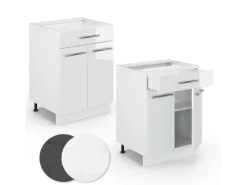 Vicco Küchenunterschrank Fame-Line Hochglanz/ 60 cm mit Schublade ohne Arbeitsplatte