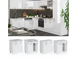 Vicco Küchenunterschrank R-Line Hochglanz/ 80 cm ohne Arbeitsplatte