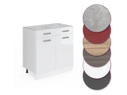 Vicco Küchenunterschrank R-Line Hochglanz/ 80 cm ohne Arbeitsplatte