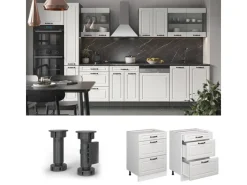 Vicco Küchenunterschrank R-Line Landhaus/ 60 cm mit Schubladen ohne Arbeitsplatte