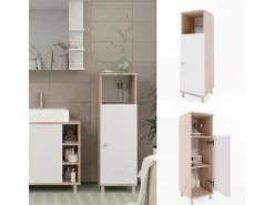 Hot Vicco Midischrank Fynn Sonoma/Weiß 30 x 95 cm Eiche-Weiß