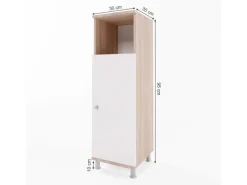 Hot Vicco Midischrank Fynn Sonoma/Weiß 30 x 95 cm Eiche-Weiß