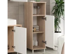 Hot Vicco Midischrank Fynn Sonoma/Weiß 30 x 95 cm Eiche-Weiß