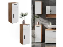 Hot Vicco Midischrank Irma Eiche/Weiß Hochglanz 30 x 81 cm Hochglanz Weiß