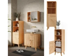 Sale Vicco Midischrank Lucie Bambus 40 x 124 cm Gelb