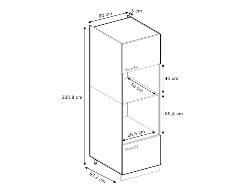 Online Vicco Mikrowellenschrank R-Line Küchenregal für die Mikrowelle Landhaus/ 60 cm Weiß