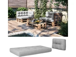 Vicco Palettenkissen Set Grau 2 Teile Opt 2