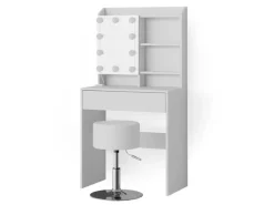 Vicco Schminktisch Laura Weiß 70 cm mit LED Beleuchtung und Hocker