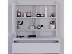 Vicco Schminktisch Laura Weiß 70 cm mit LED Beleuchtung und Hocker