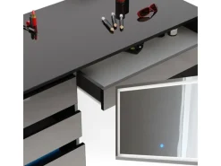 Vicco Schminktisch Sherry 120 cm mit LED-Spiegel