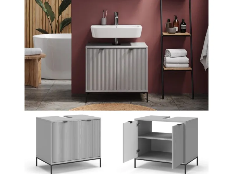 Vicco Waschbeckenunterschrank Eliza 70 x 63 cm mit Türen und Schublade