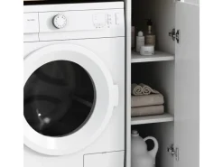 Vicco Waschmaschinenschrank Viktor Weiß 94 x 89 cm mit 3 Fächer
