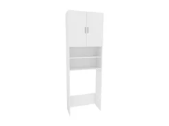 Vicco Waschmaschinenschrank Martha Weiß 64 x 190 cm mit 2 Kurzen Türen