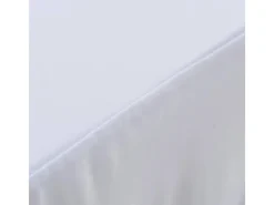 vidaXL 2 Stück Stretch-Tischdecken mit Rand Weiß 183 x 76 x 74 cm