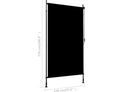 vidaXL Außenrollo 120 x 270 cm Anthrazit