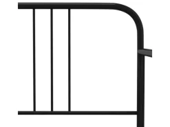 vidaXL Ausziehsofa Bettgestell Schwarz Metall 90x200 cm Modell 2650960